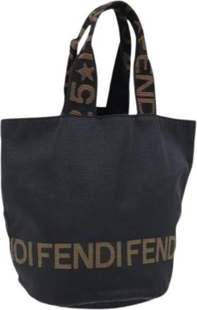 Fendi Pre-owned Handbags, female, Black, Size: ONE SIZE Pre-owned Vintage Tote Bag