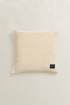 GANT Home decor Waffle Textured Cotton Cushion (50x50) FADED BEIGE