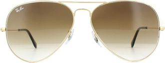 Ray-Ban Aviator Gold Brown Gradient Sunglasses