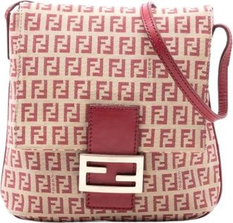 Fendi Pre-owned Cross Body Bags, female, Beige, Size: ONE SIZE Pre-owned Canvas fendi-bags
