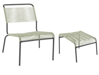 Schubiger M&ouml;bel Spaghetti-Lounger + Hocker S&auml;ntis