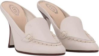 Tod's Womens White Loafer, Size 7.5