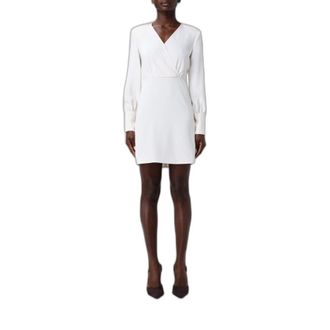 A|X Armani Exchange Vestido de crep&eacute; - Dresses - Mujer - Beige - XS
