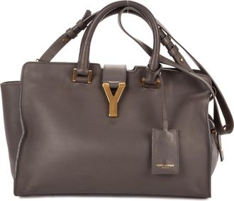 Saint Laurent Pre-owned Womens Small Cabas ChYc Tote Shoulder Bag - Grey - One Size