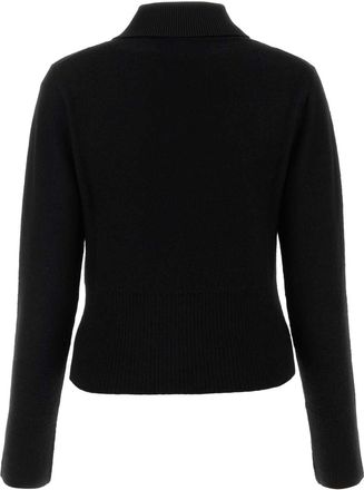 Jil Sander Womens Felpa Sweater Black Wool Viscose
