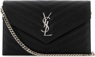 Saint Laurent Black Cassandre Crossbody Bag
