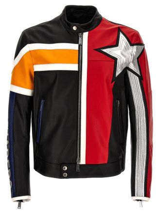 Dsquared2 Multicolor Leather Jacket