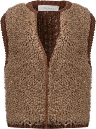 Nukus Nukus, Jassen, Dames, Bruin, XL, Wol, Lana Gilet