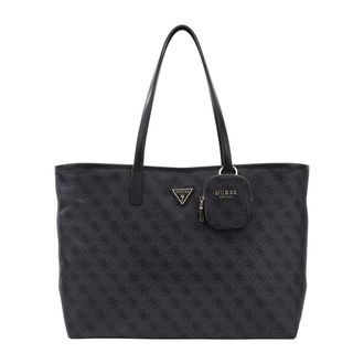 Guess Adrian Logo Large Tote - - Bags - Donna - Nero - ONE SIZE