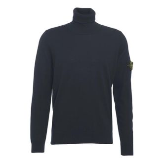 Stone Island Klassieke Turtleneck Gebreide Trui Blu Aw 25 - Heren - Coltruien - Blauw - 2XL - Truien & Vesten