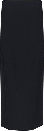 Khaite Black Lyle Side Slit Maxi Skirt