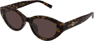 Gucci Sunglasses, unisex, Brown, Size: 52 MM Cat-eye Sunglasses