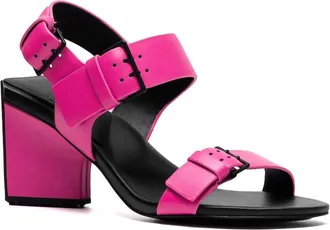 4CCCCees Womens Mirror Senary Heeled Sandal In Fuschia