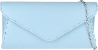 Girly HandBags Womens Plain Clutch Bag Medium Powder Blue