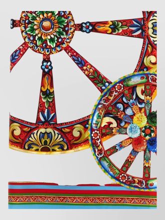 Dolce & Gabbana carretto square scarf floral print borders