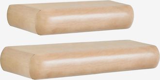 Sklum Set De 2 Estantes De Pared En Madera Carmen Sklum &x2194&xfe0e 60 Cm - &x2194&xfe0e 90 Cm