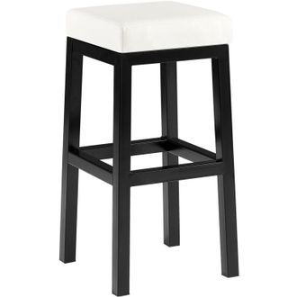 Clp Clp - Taburete De Bar Taylor Revestimiento De Polipiel Altura Del Asiento 78 Cm Estructura De Metal Negro Blanco