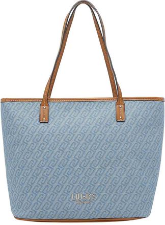 Liu Jo Light Blue Logo Tote Bag