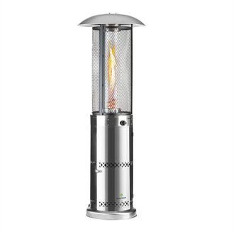 Blumfeldt Blumfeldt Calefactor Goldflame Deluxe 36.000 Btu/11kw Cristal Templado M&oacute;vil Acero Inoxidable Plata