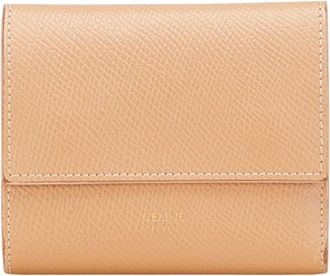 Celine Beige Leather Wallet (Tri-Fold) (Pre-Owned)