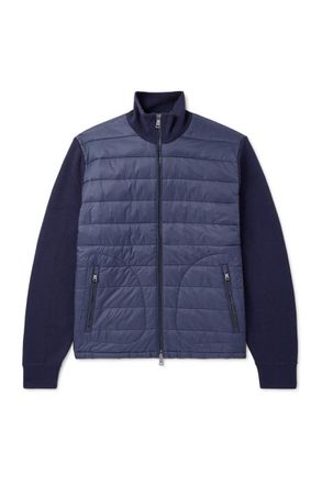 Ralph Lauren Purple Label Slim-Fit Padded Shell-Trimmed Wool Jacket