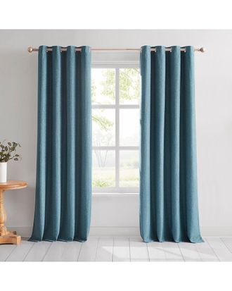 Lush Décor Meena Slub 100% Blackout Window Curtain Panels