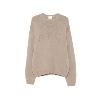 A.P.C. A. p.c. Logo-knit Crew-neck Sweater