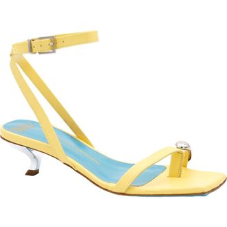 Valentina Rangoni Velia Ankle Strap Sandal in Canarino Parm at Nordstrom, Size 7.5