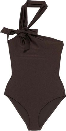 Zimmermann Awaken Tie Neck 1PC - Dames - Badpakken - Bruin - M - Nylon - Badmode