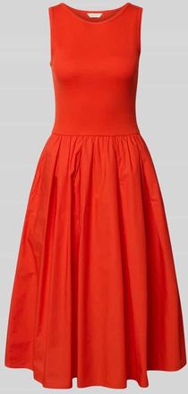 GANT Midikleid mit Rundhalsausschnitt und Eingrifftasche in Hellrot, Gr&ouml;&szlig;e XXL