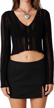 Cotton Candy Knit Sweater In Black