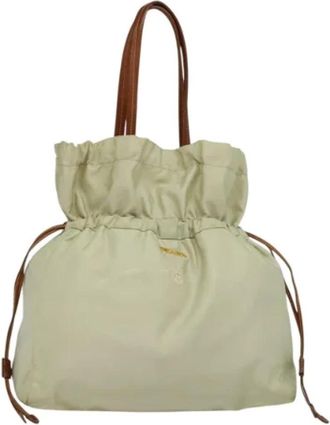 Prada Pre-owned Nylon prada-bags - Dames - Vintage Tas - Beige - ONE Size - Nylon - Vintage