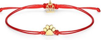 Mantra Pawprint Thread bracelet in Yellow Gold at Nordstrom