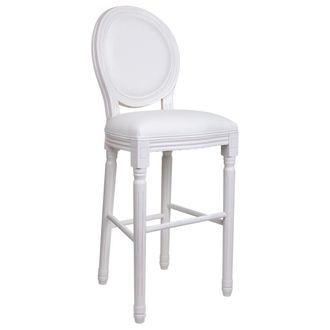 Wanderlust Deco Wanderlust Deco - Taburete De Madera Blanco 52x46x116
