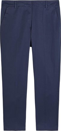 Max Mara Slim-leg Stretch-cotton Trousers - Navy - 16 (UK16 / XL)