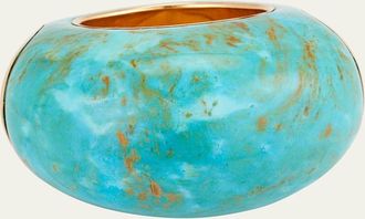 Verdura 18k Yellow Gold and Turquoise Copa Ring