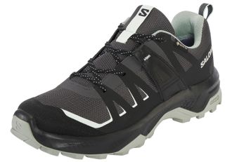 Salomon Wanderschuh SALOMON EXTEND GORE-TEX W, Damen, Gr. 38,5, gr&uuml;n (asphalt, schwarz, gr&uuml;n milieu), Synthetik, Textil, Schuhe Wanderschuh, wasserdicht