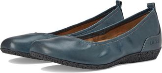 Taos Footwear Chit Chat Womens Flat Shoes Petrol Blue Leather : 6.5 M