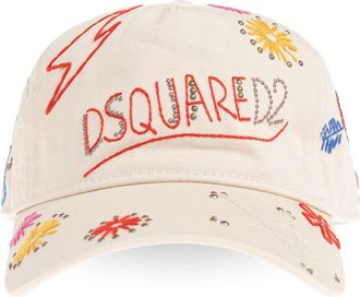Dsquared2 Baseballpet - Heren - Petten - Beige - ONE Size - Katoen - Accessoires