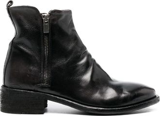 Officine Creative Seline 40mm leather boots - women - Calf Leather/Calf Leather/Rubber/Calf Leather - 38 - Black