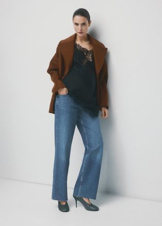 Mango Jeans wide leg premaman blu medio - Donna - 38 - MANGO