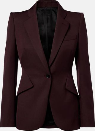 Alexander McQueen Blazer in lana grain de poudre