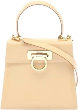 Ferragamo Pre-owned Handbags, female, Beige, Size: ONE SIZE Pre-owned Handbag