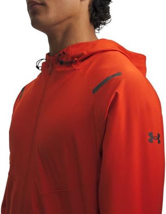 Under Armour Mens Unstoppable Full-Zip Jacket - Surplus Orange/Black Size 3XL