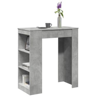Berkfield Home Bar Table with Racks Concrete Grey 95x47x103.5 cm Engineered Wood