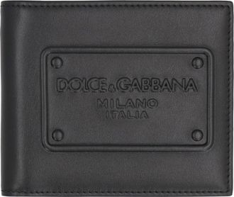 Dolce & Gabbana Mens Calf Leather Wallet Black & Cardholders
