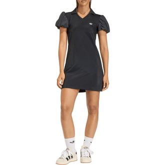 adidas Originals Balloon Sleeve Dress in Black at Nordstrom, Size Xx-Small