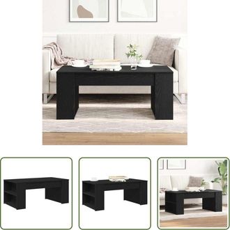 vidaXL Tavolino da caff&egrave; - Tavolino da salotto Rovere Nero 102 x 55 x 42 cm