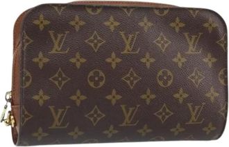 Louis Vuitton Pre-owned Clutches, female, Brown, Size: ONE SIZE Pre-owned Monogram Clutch Bag