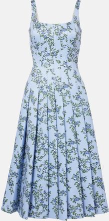 Emilia Wickstead Adele floral pleated midi dress